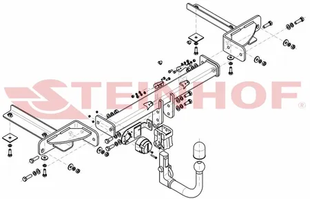 Фаркоп Steinhof для Opel Astra J GTC 2010-2016 Арт.O-104 O-104 в Тюмень