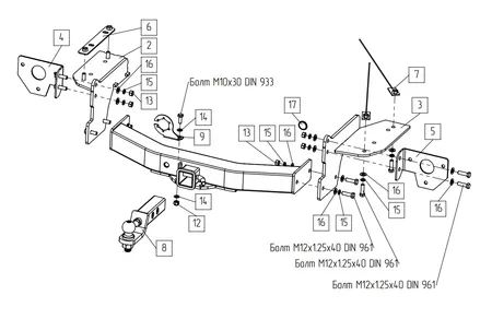 Фаркоп TowRus для GAC GS8 2021- Арт. 109182 109182 в Тюмень