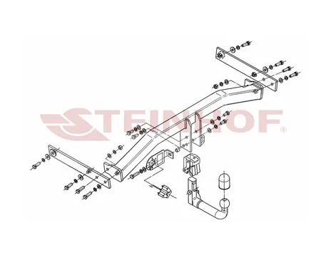 Фаркоп Steinhof для Volkswagen Tiguan 2007-2015 V-129 в Тюмень
