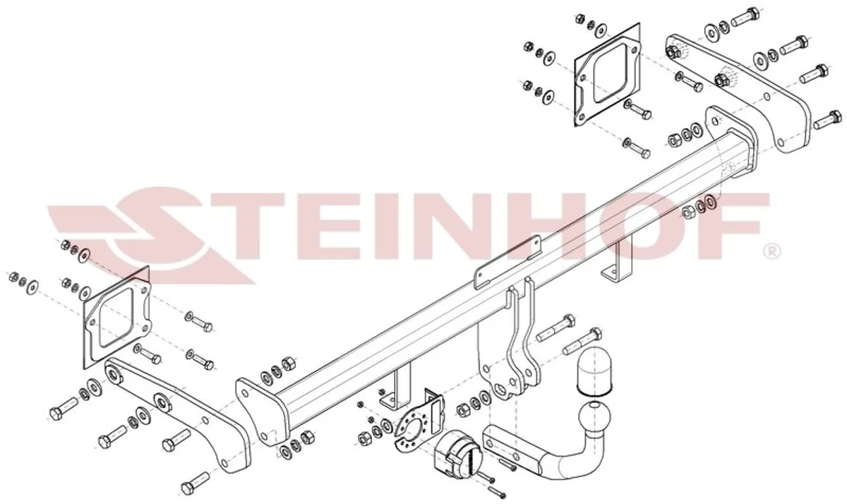 Фаркоп Steinhof для Hyundai Bayon 2021- Арт. H-225 H-225 в Тюмень