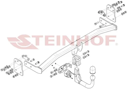 Фаркоп Steinhof для Hyundai Kona 2017-2023, (кроме N-Line и ADBlue) H-266 в Тюмень