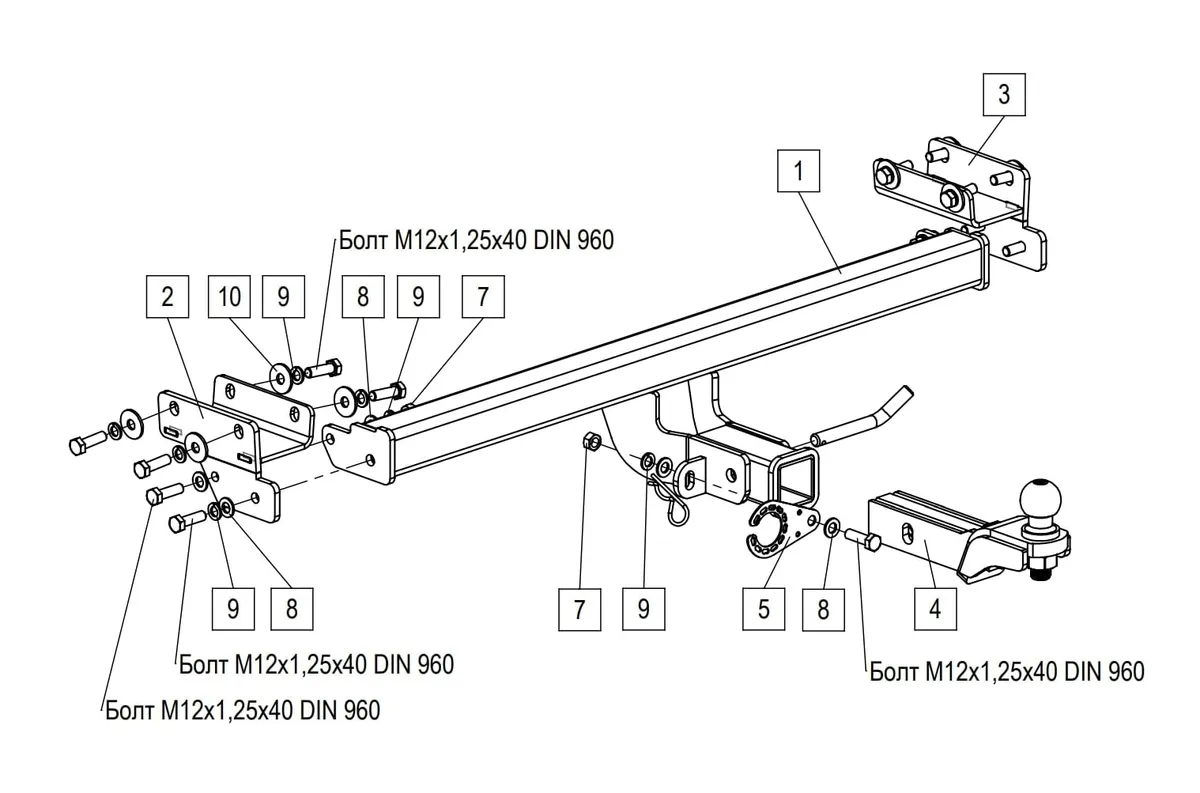 Фаркоп TowRus для Jeland J7 2026- 269086 в Тюмень