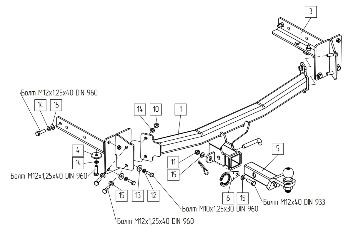 Фаркоп TowRus для LiXiang L6 2024- Арт. 288194 288194 в Тюмень