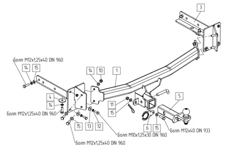Фаркоп TowRus для LiXiang L6 2024- Арт. 288194 288194 в Тюмень