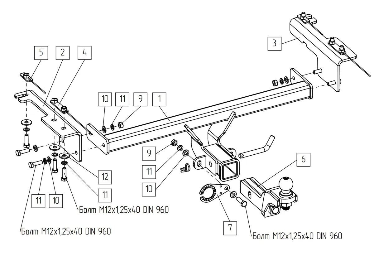 Фаркоп TowRus для Belgee X50 plus 2026- 299413 в Тюмень