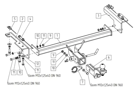 Фаркоп TowRus для Belgee X50 plus 2026- 299413 в Тюмень