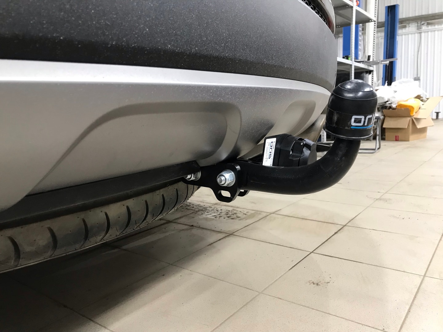 Установили фаркоп Oris для Hyundai Santa Fe 2013 г. Установили фаркоп Oris для Hyundai Santa Fe 2013 г.
