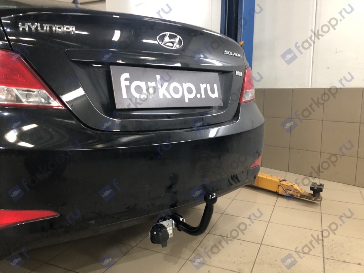Установили фаркоп Лидер Плюс для Hyundai Solaris 2015 г.в.