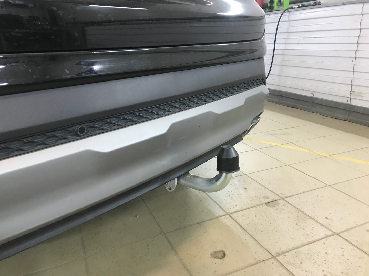 Установили фаркоп Galia для Hyundai Santa Fe 2018 г.в.